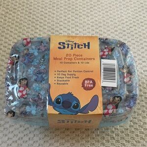 Disney Stitch Blue and Pink Meal Prep Set